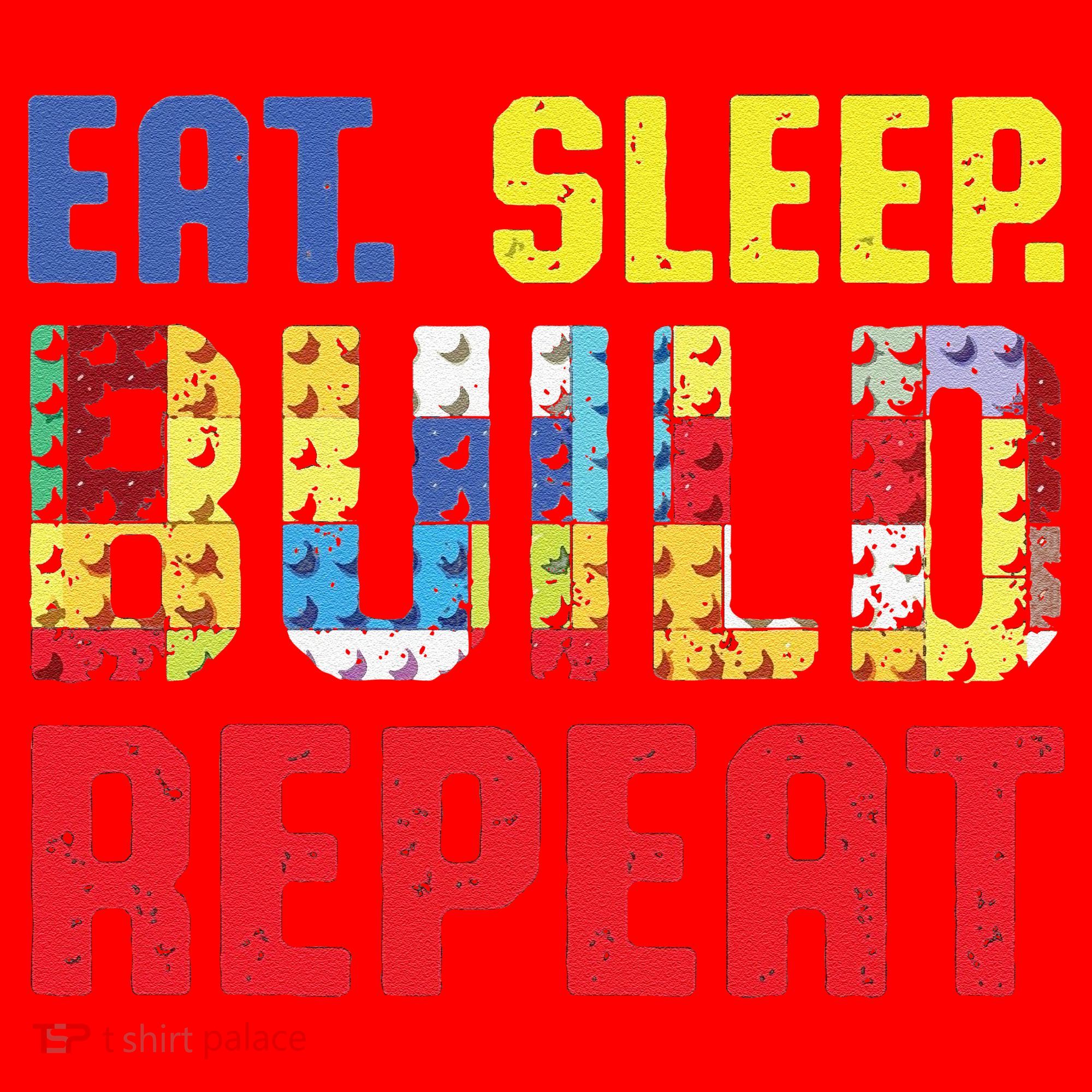 Funny Eat Sleep Build Repeat Building Funny Builders Santa Hat