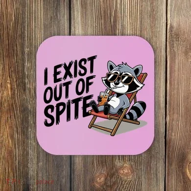 Funny Exit Spite Coaster