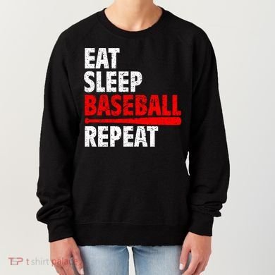 Funny Eat Sleep Baseball Repeat Gift Women's Sweatshirt