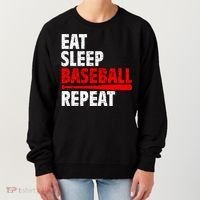 Funny Eat Sleep Baseball Repeat Gift Women's Sweatshirt thumb 0