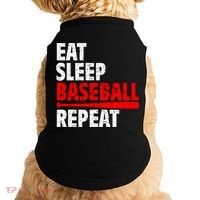 Funny Eat Sleep Baseball Repeat Gift Doggie Tank thumb 0