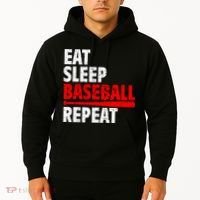Funny Eat Sleep Baseball Repeat Gift Hoodie thumb 2