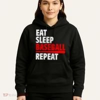 Funny Eat Sleep Baseball Repeat Gift Hoodie thumb 5