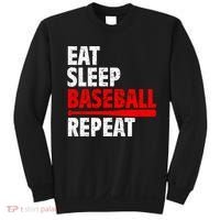 Funny Eat Sleep Baseball Repeat Gift Sweatshirt thumb 0