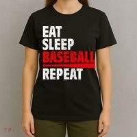 Funny Eat Sleep Baseball Repeat Gift T-Shirt thumb 4
