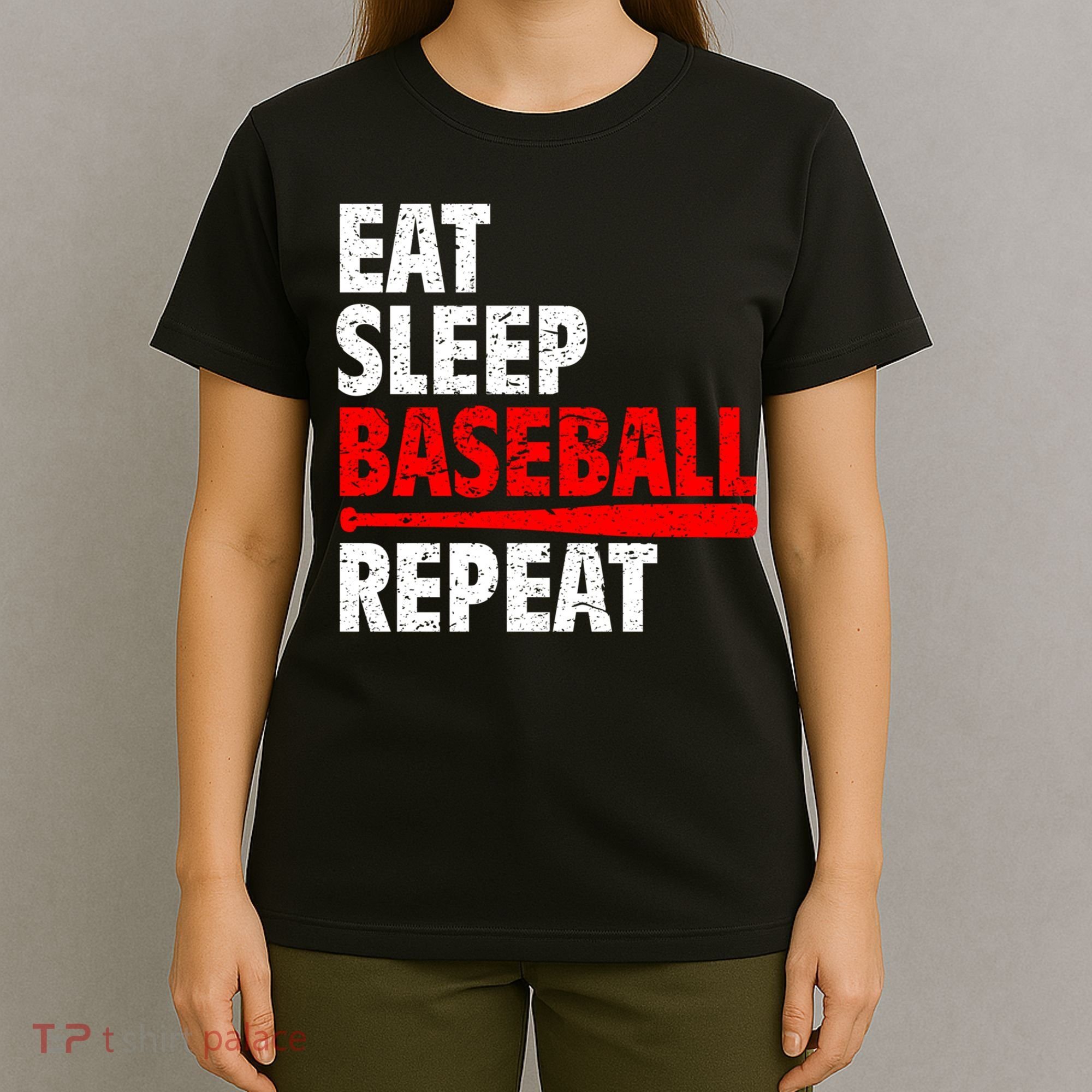 Funny Eat Sleep Baseball Repeat Gift T-Shirt