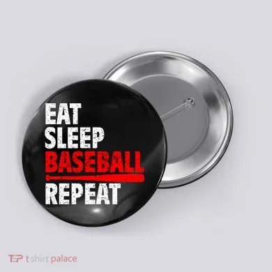 Funny Eat Sleep Baseball Repeat Gift Button
