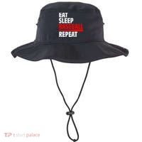 Funny Eat Sleep Baseball Repeat Gift Bucket Hat thumb 0