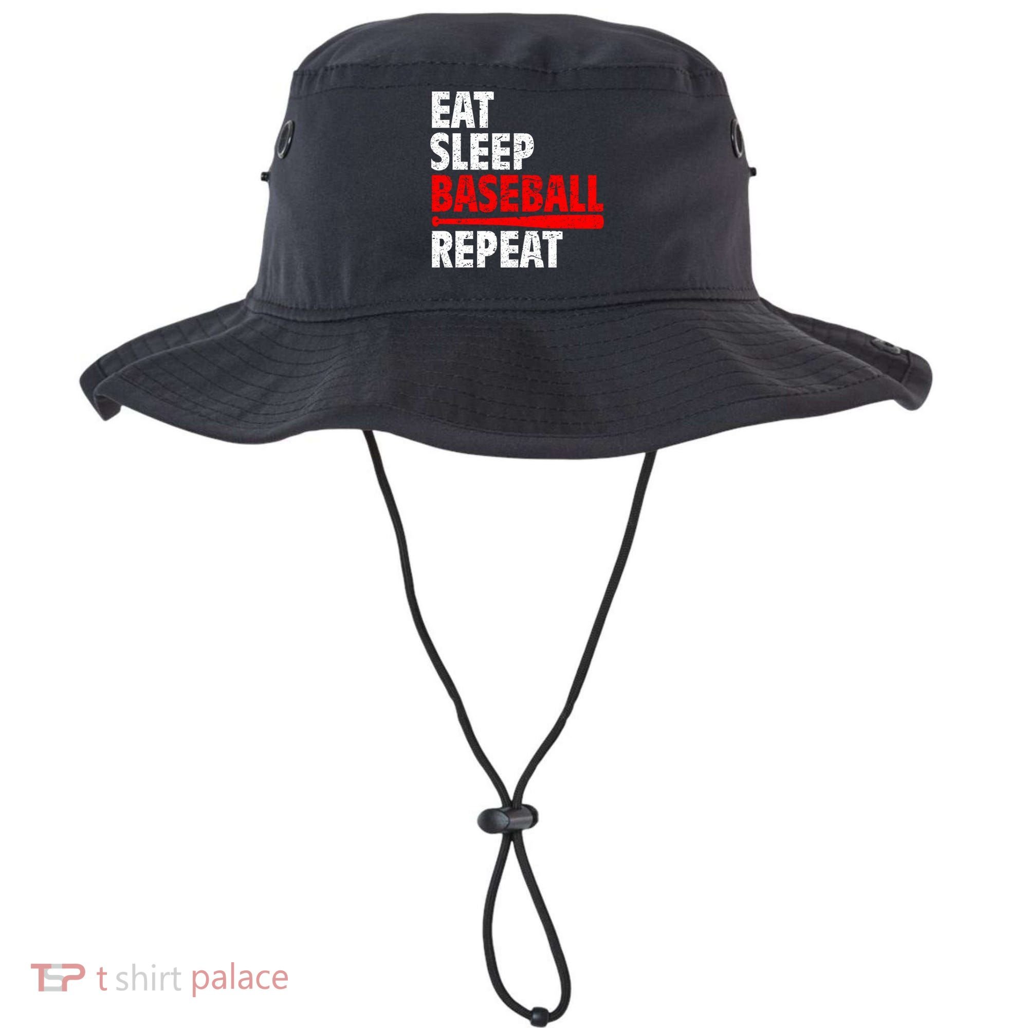 Funny Eat Sleep Baseball Repeat Gift Bucket Hat
