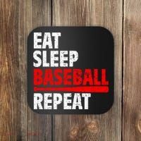 Funny Eat Sleep Baseball Repeat Gift Coaster thumb 0