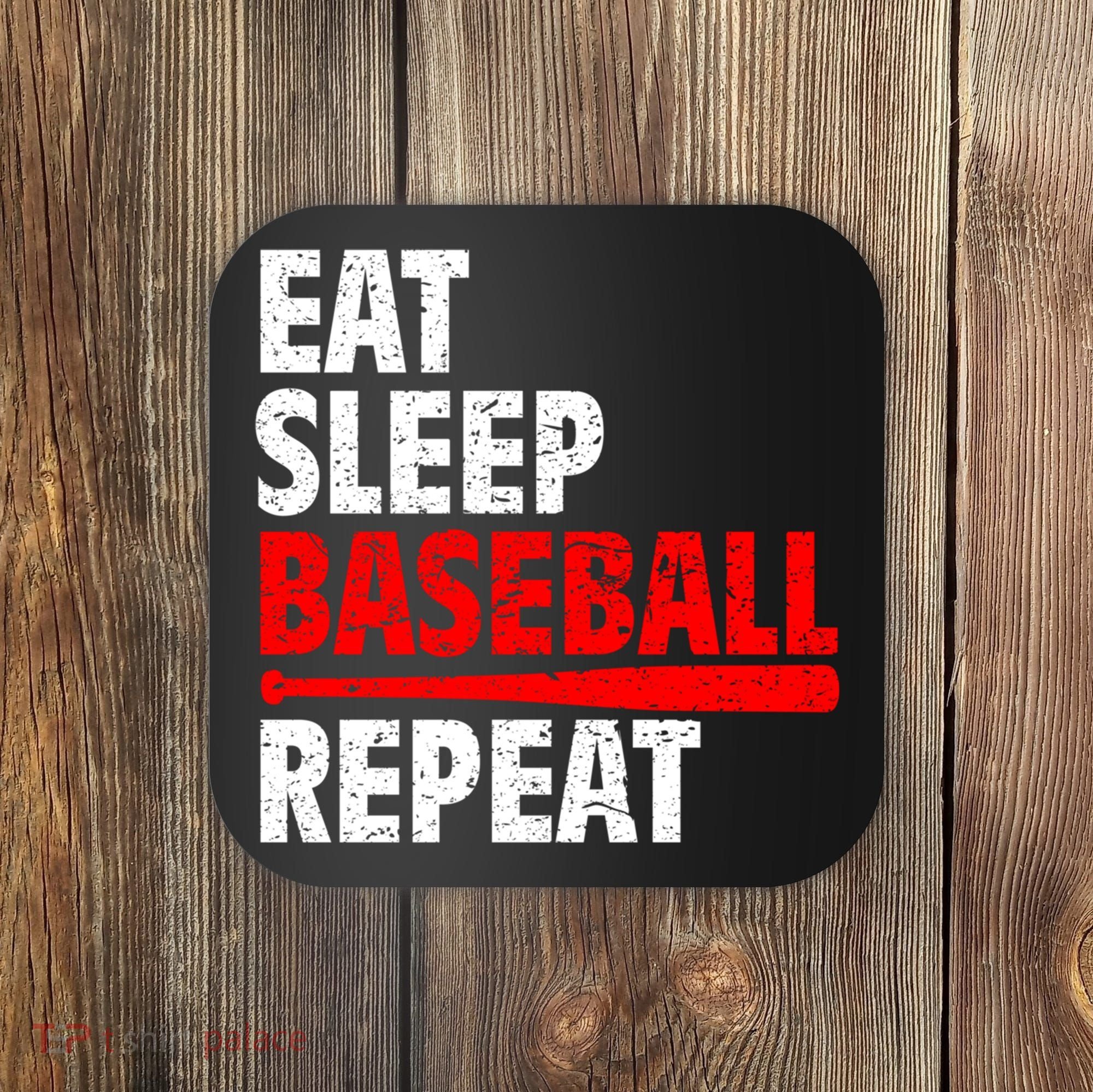 Funny Eat Sleep Baseball Repeat Gift Coaster