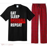 Funny Eat Sleep Baseball Repeat Gift Pajama Set thumb 0