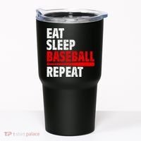 Funny Eat Sleep Baseball Repeat Gift Tumbler thumb 0