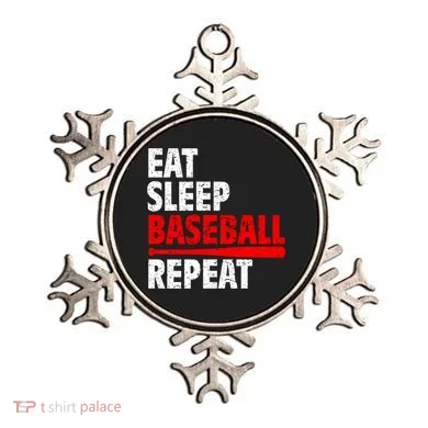 Funny Eat Sleep Baseball Repeat Gift Ornament