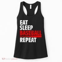 Funny Eat Sleep Baseball Repeat Gift Women's Tank Top thumb 0