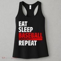 Funny Eat Sleep Baseball Repeat Gift Women's Tank Top thumb 3