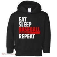 Funny Eat Sleep Baseball Repeat Gift Toddler Hoodie thumb 0