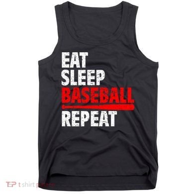 Funny Eat Sleep Baseball Repeat Gift Tank Top