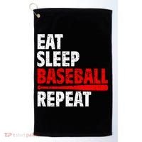 Funny Eat Sleep Baseball Repeat Gift Golf Towel thumb 0