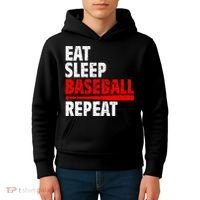 Funny Eat Sleep Baseball Repeat Gift Kids Hoodie thumb 4