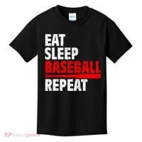 Funny Eat Sleep Baseball Repeat Gift Kids T-Shirt thumb 0