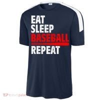 Funny Eat Sleep Baseball Repeat Gift Sport-Tek Competitor United Soccer Jersey thumb 2
