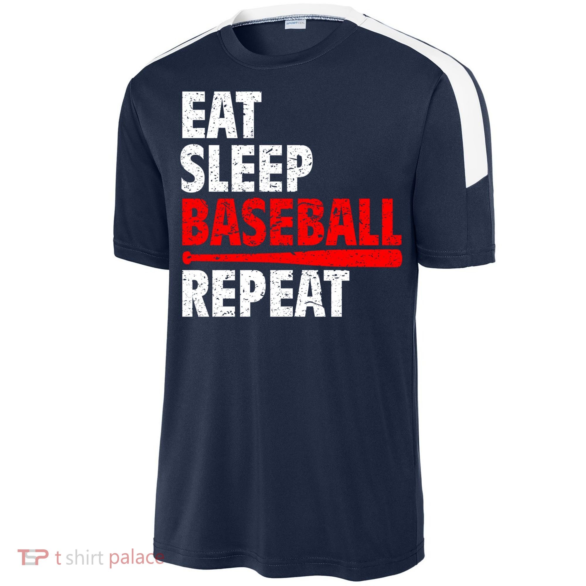 Funny Eat Sleep Baseball Repeat Gift Sport-Tek Competitor United Soccer Jersey