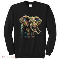 Fractal Elephant Spirit Animal Psychedelic Trippy Sweatshirt thumb 0