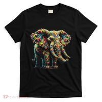 Fractal Elephant Spirit Animal Psychedelic Trippy T-Shirt thumb 0