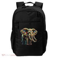 Fractal Elephant Spirit Animal Psychedelic Trippy Backpack thumb 0
