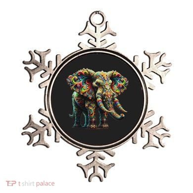 Fractal Elephant Spirit Animal Psychedelic Trippy Ornament