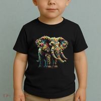 Fractal Elephant Spirit Animal Psychedelic Trippy Toddler T-Shirt thumb 2