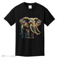Fractal Elephant Spirit Animal Psychedelic Trippy Kids T-Shirt thumb 0