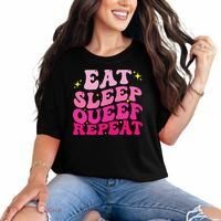 Funny Eat Sleep Queef Repeat Inappropriate Queefing Joke Comfort Colors T-Shirt thumb 0