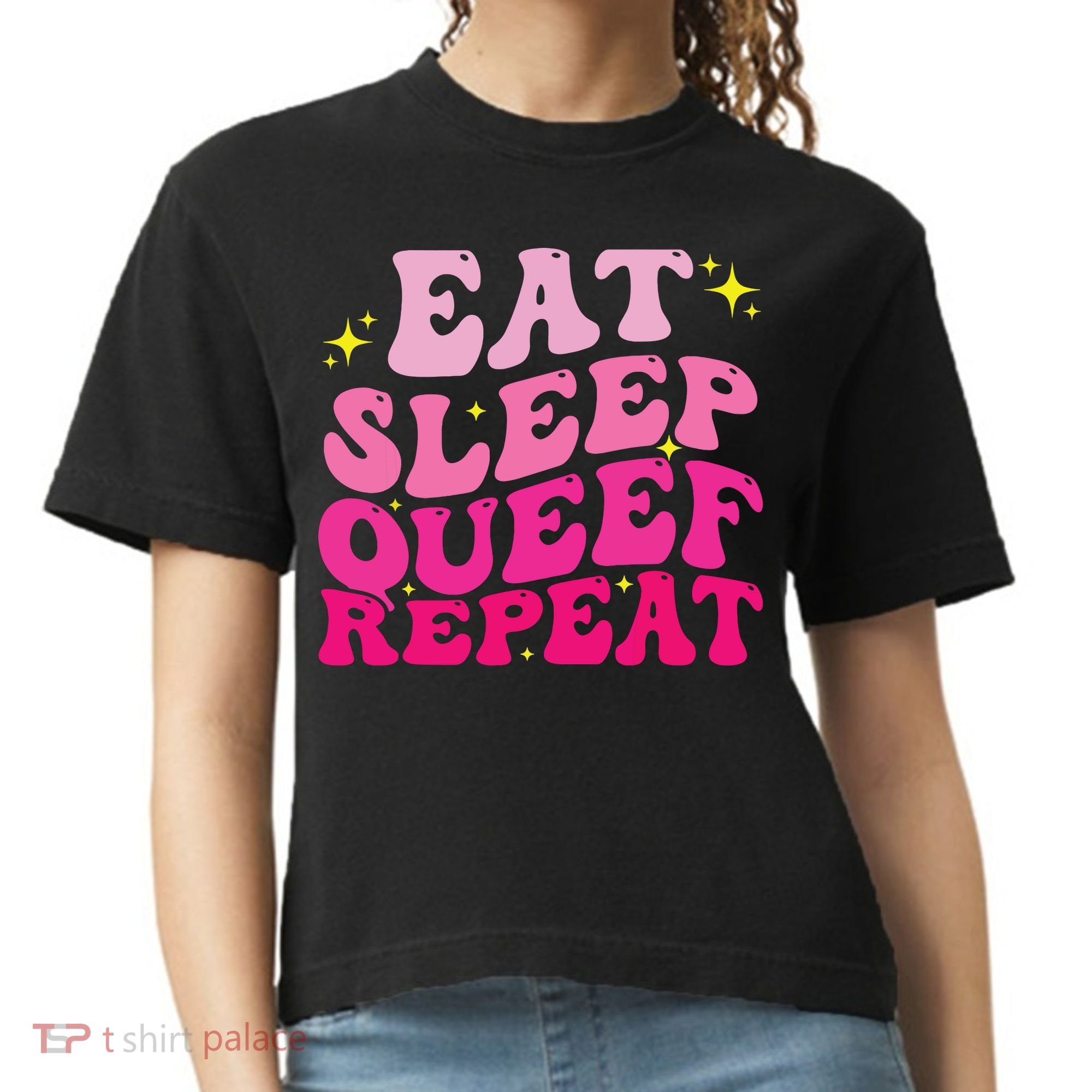Funny Eat Sleep Queef Repeat Inappropriate Queefing Joke Comfort Colors Boxy T-Shirt