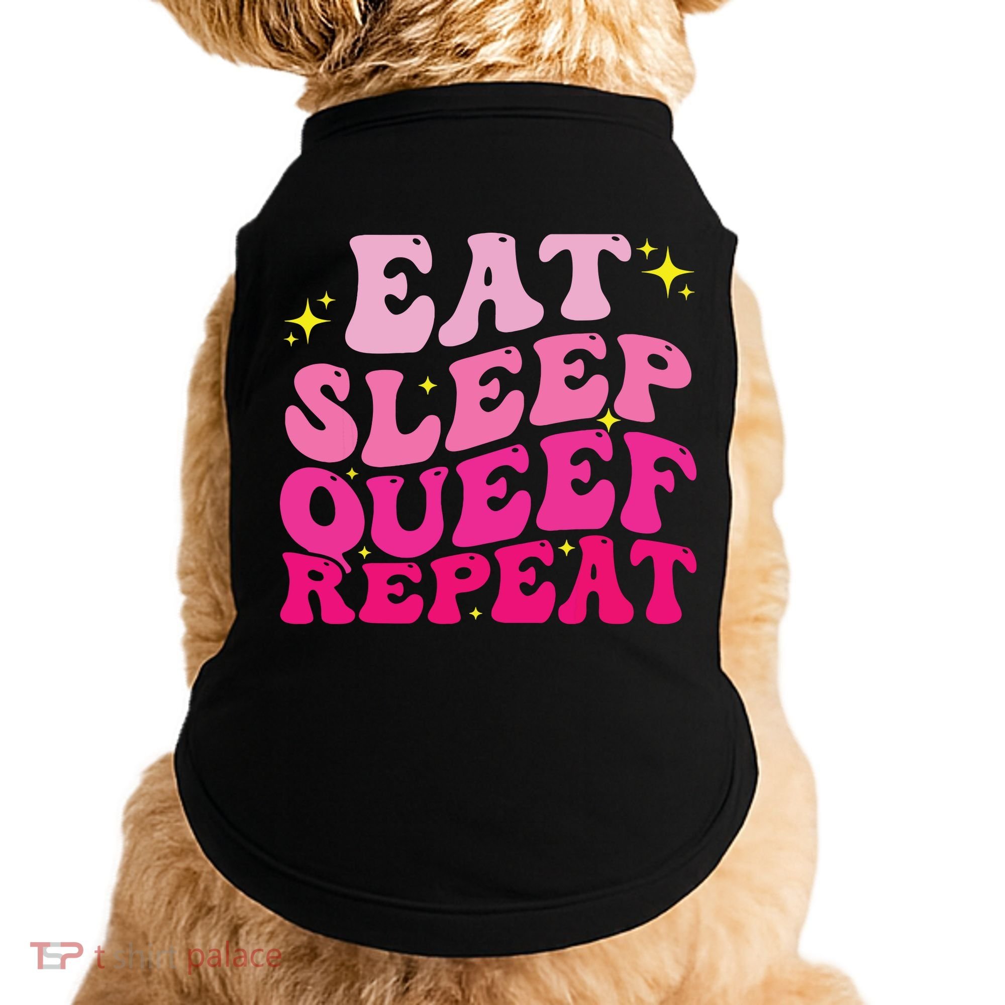 Funny Eat Sleep Queef Repeat Inappropriate Queefing Joke Doggie Tank