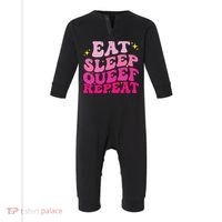 Funny Eat Sleep Queef Repeat Inappropriate Queefing Joke Infant Fleece One Piece thumb 0