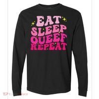 Funny Eat Sleep Queef Repeat Inappropriate Queefing Joke Comfort Colors Heavyweight Long Sleeve T-Shirt thumb 0