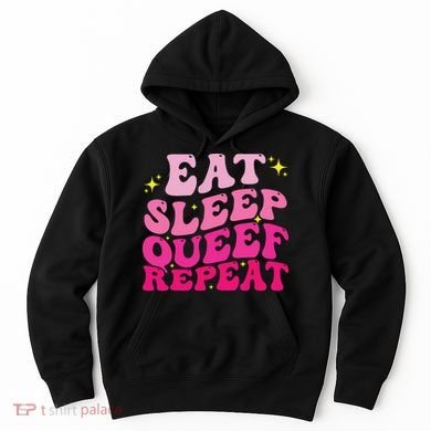 Funny Eat Sleep Queef Repeat Inappropriate Queefing Joke Hoodie