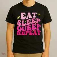 Funny Eat Sleep Queef Repeat Inappropriate Queefing Joke T-Shirt thumb 3