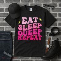Funny Eat Sleep Queef Repeat Inappropriate Queefing Joke Tall T-Shirt thumb 3