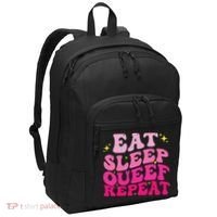 Funny Eat Sleep Queef Repeat Inappropriate Queefing Joke Port Authority Basic Backpack thumb 0