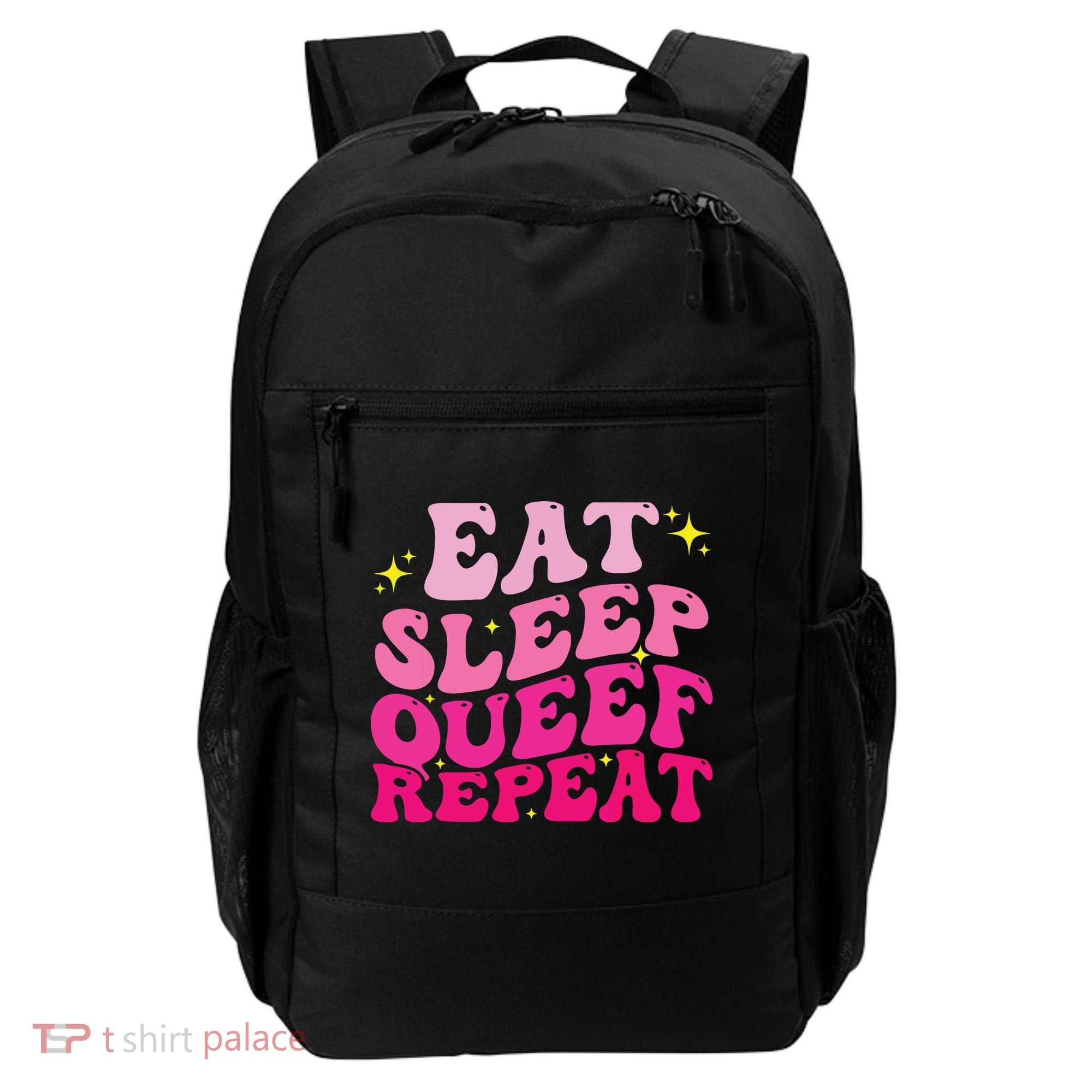 Funny Eat Sleep Queef Repeat Inappropriate Queefing Joke Backpack