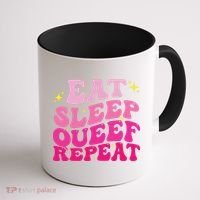 Funny Eat Sleep Queef Repeat Inappropriate Queefing Joke Coffee Mug thumb 1