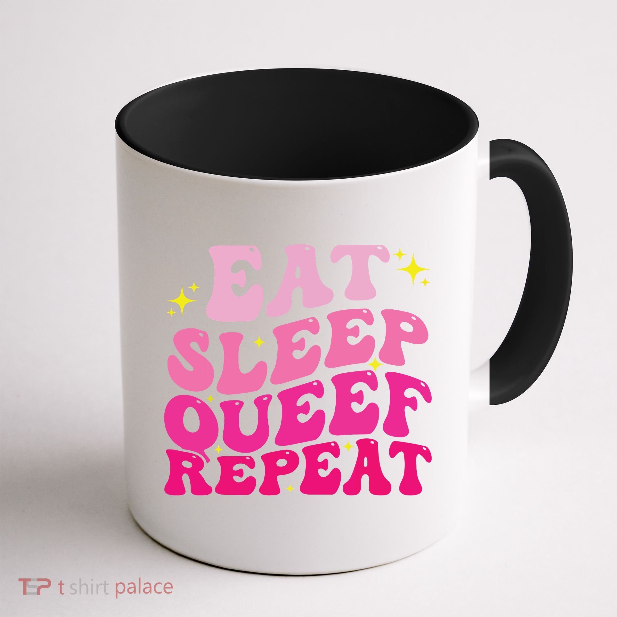 Funny Eat Sleep Queef Repeat Inappropriate Queefing Joke Coffee Mug