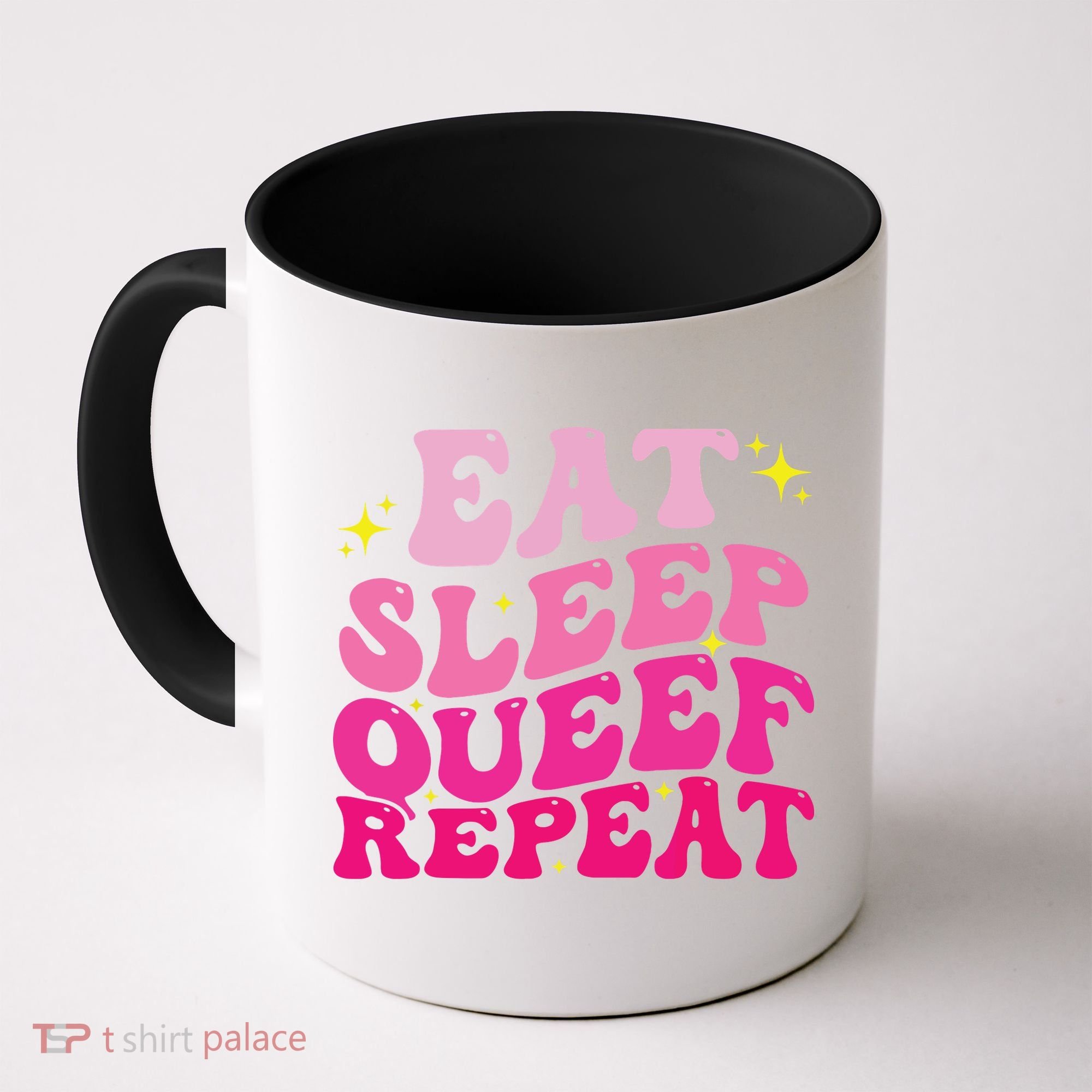 Funny Eat Sleep Queef Repeat Inappropriate Queefing Joke Coffee Mug