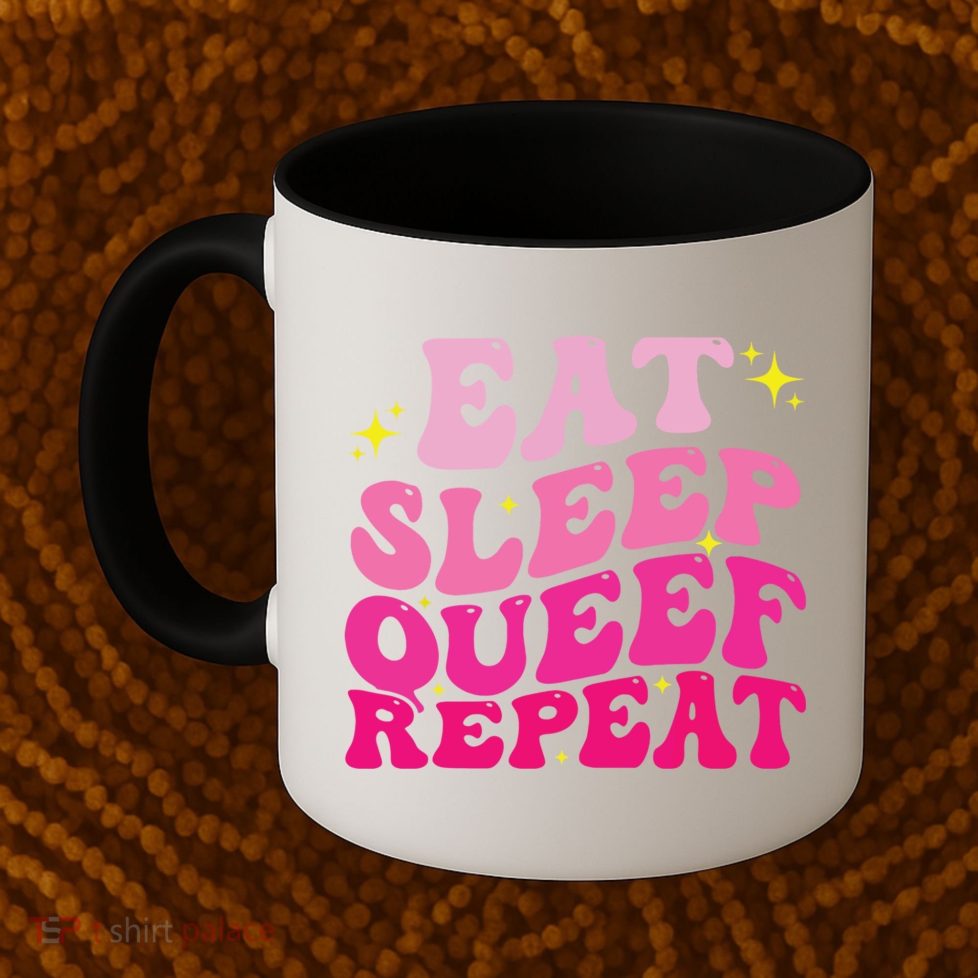 Funny Eat Sleep Queef Repeat Inappropriate Queefing Joke Coffee Mug
