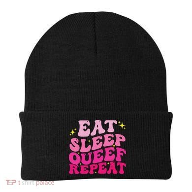 Funny Eat Sleep Queef Repeat Inappropriate Queefing Joke Beanie