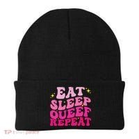 Funny Eat Sleep Queef Repeat Inappropriate Queefing Joke Beanie thumb 0