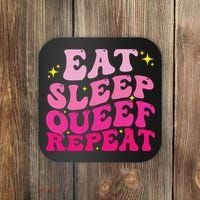 Funny Eat Sleep Queef Repeat Inappropriate Queefing Joke Coaster thumb 0